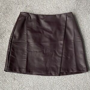 NWT Brown Leather Skirt